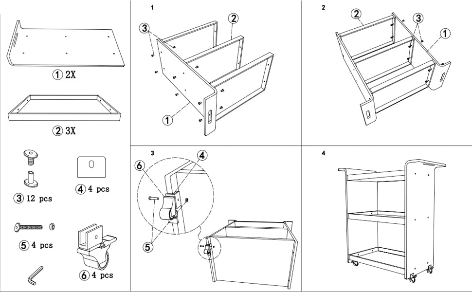 Acrylic Bar Cart