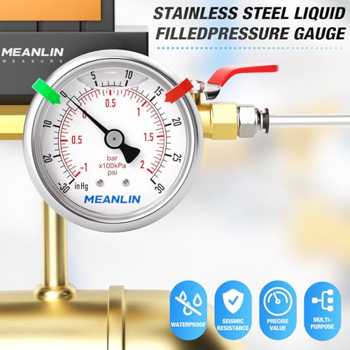 30inHG~30Psi Vacuum Pressure Gauge 1