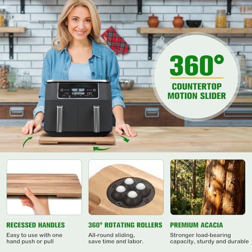Appliance Slider 360° Rolling Tray for Countertop Coffee Maker Mat