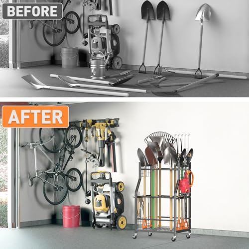 Garden Tool Organizer with Wheels
