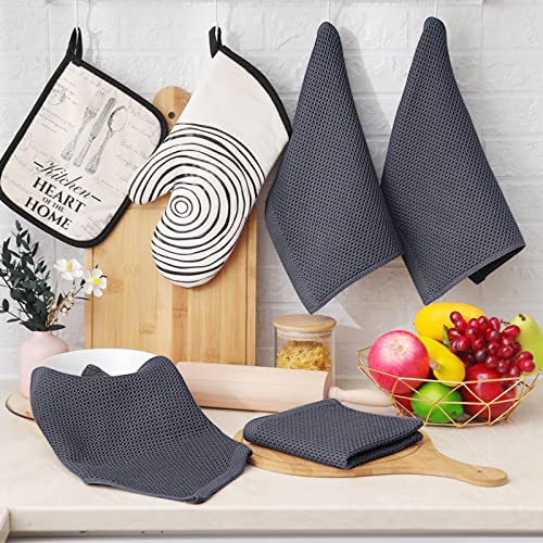 100% Cotton Waffle Weave Kitchen Dish Cloths 18 (8 Count)