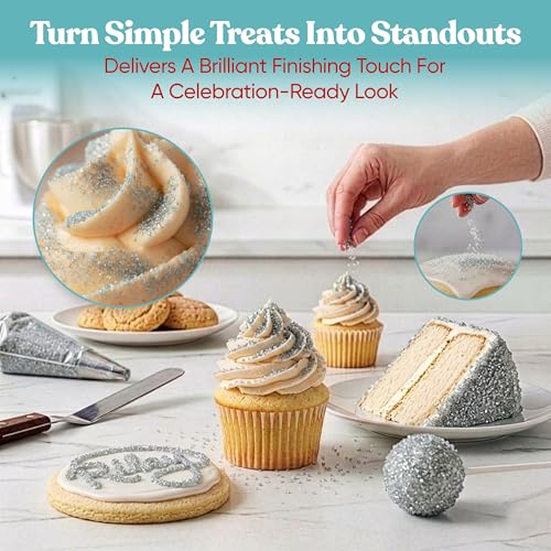 Silver Sanding Sugar for Baking & Cookie Decorating (5 Ounce)