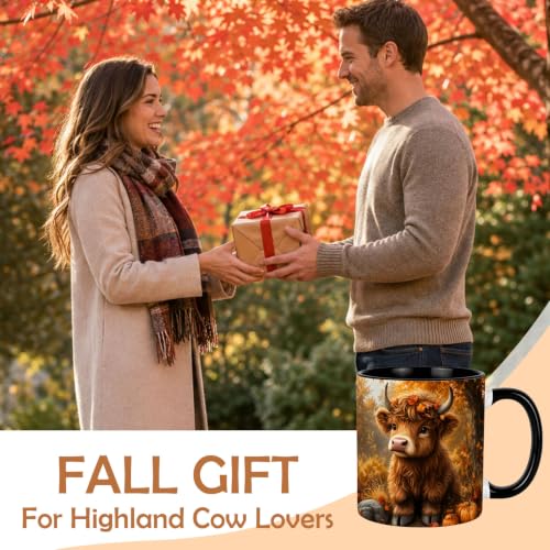 Fall Highland Cow Pumpkin Coffee Mug