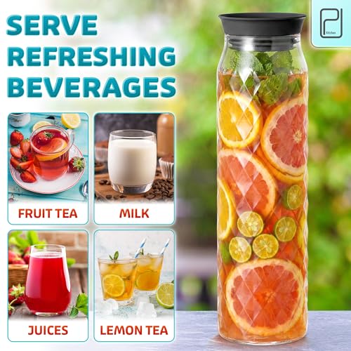 PJC Kitchen Borosilicate Glass Pitcher with Lid