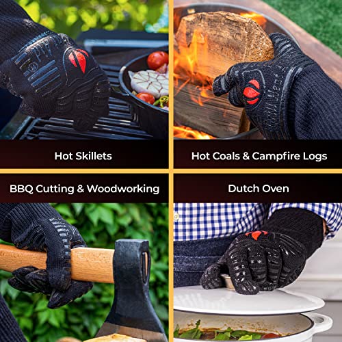 Grill Gloves Heat Proof for Men Grilling BBQ Heat Resistant Gloves