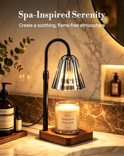 Vintage Candle Warmer Lamp with Timer Dimmer