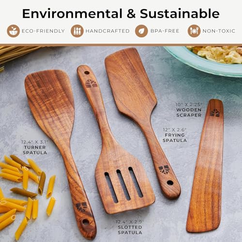 Wooden Spatula for Cooking (4 Count)