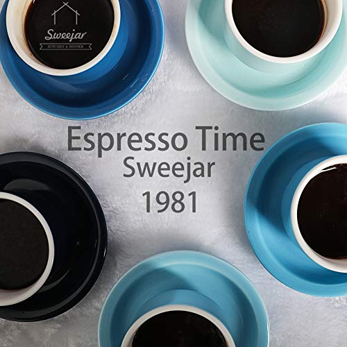 Sweejar Porcelain Espresso Cup & Saucer Set (6 Count)
