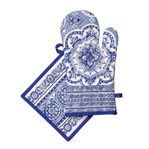 100% Cotton Oven Mitt & Pot Holder Set (2 Count)