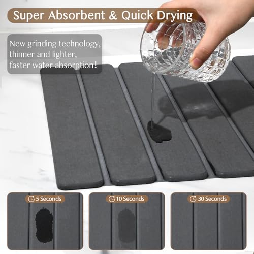 Large Stone Dish Drying Mat for Kitchen Counter (2 Count)