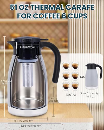 51oz Thermal Coffee Carafe with Infuser