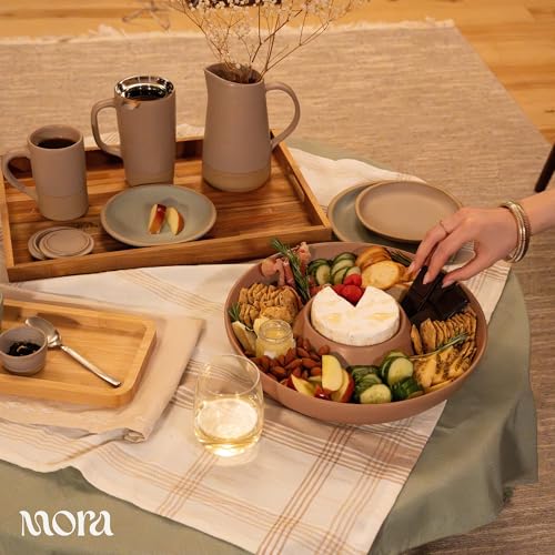 Ceramic Chips and Dip Serving Tray