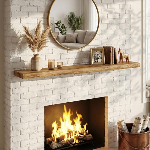 Wood Floating Shelves Live Edge 72” Set of 1