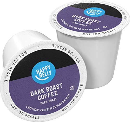 Amazon Brand Happy Belly Dark Roast Coffee Pods (100 Count)