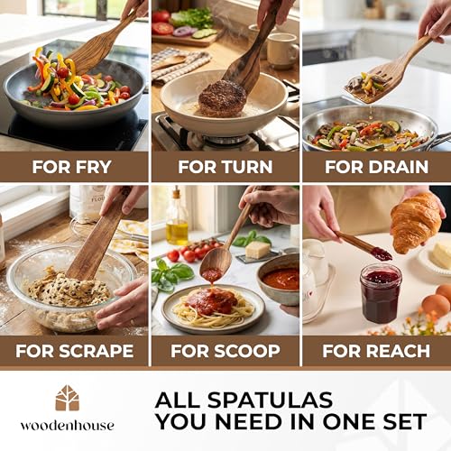 Wooden Spatula for Cooking (6 Count)