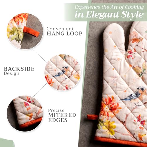 100% Cotton Oven Mitt & Pot Holder Set
