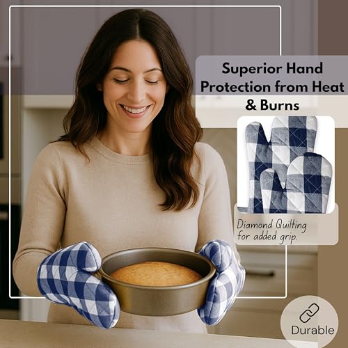 Buffalo Plaid Check Oven Mitts and Pot Holders Set of 4 (4 Count)