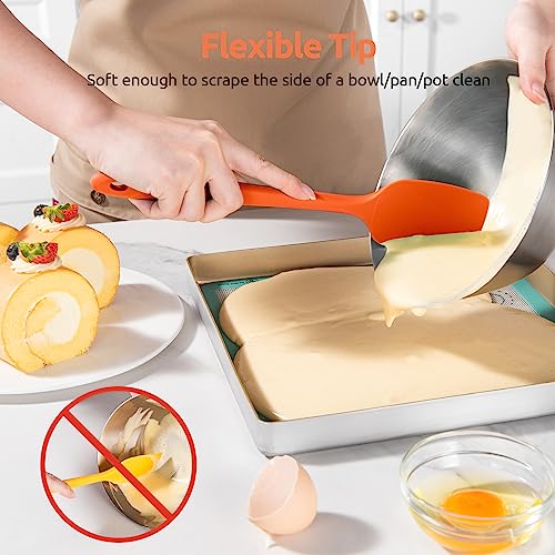 Silicone Spatula Set with 600 Degrees Fahrenheit Heat Resistant