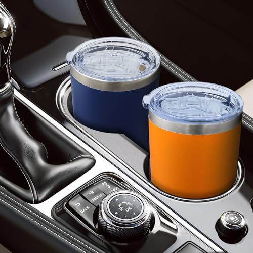 20oz Tumbler with Lid Stainless Steel Tumblers Insulated Mug Navy 6P (6 Count)