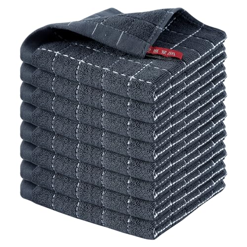 100% Cotton Terry Kitchen Dish Cloths (8 Count)