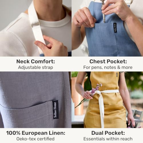 100% Pure Linen Apron