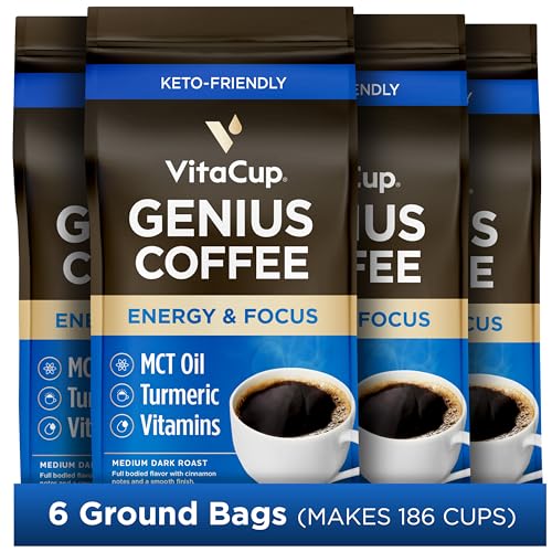 Genius Keto Medium Dark Roast Ground Coffee (66 Ounce)