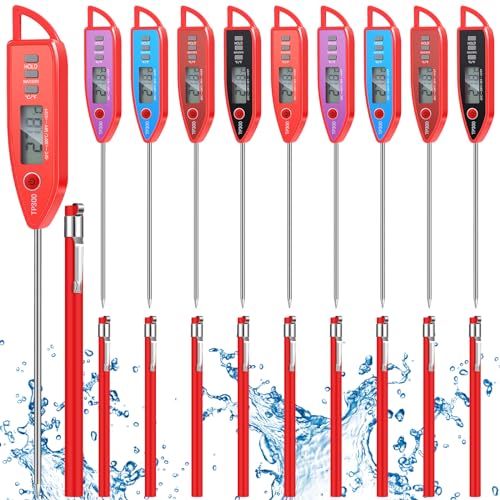 10 Set Digital Food Thermometer Long Probe Instant (10 Count)