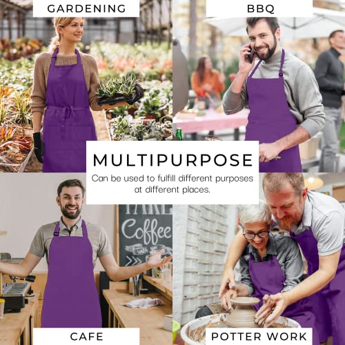 Pack of 2 Kitchen Aprons for Women with pockets 35x27 Inches Vintage Hairstylish aprons for Men
