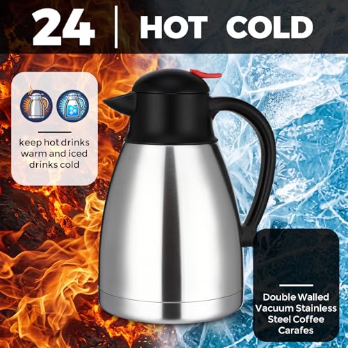 2 Pcs 34 oz Stainless Steel Thermal Coffee Carafe (2 Count)