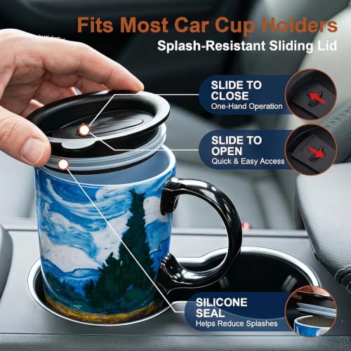 17oz Ceramic Travel Mug with Lid