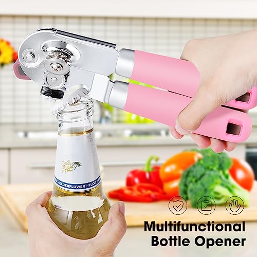 Heavy Duty Hand Can Opener Manual with Magnet Lid Remover