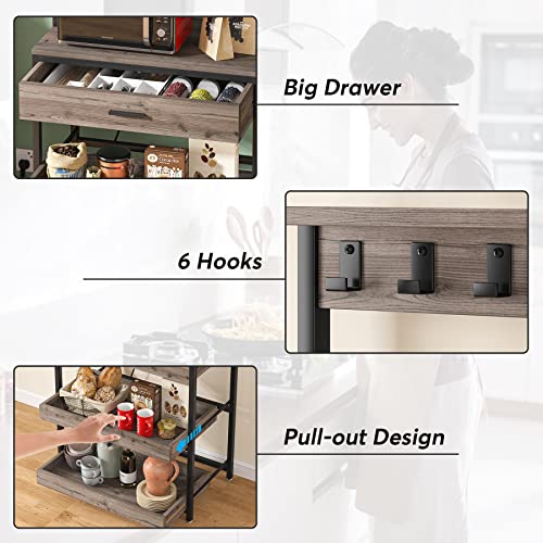 Kitchen Baker’s Rack with Power Outlets