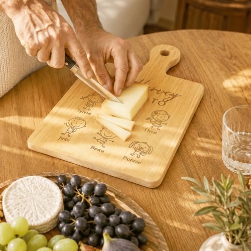 Personalized Family Member Cutting Board for Dad Mom Grandma Grandpa