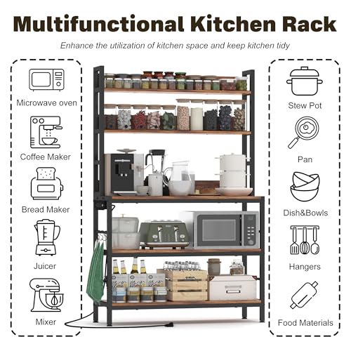 Kitchen Baker’s Rack with Power Outlet