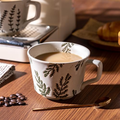 Coffee Mugs Set of 4 with Gold Spoon