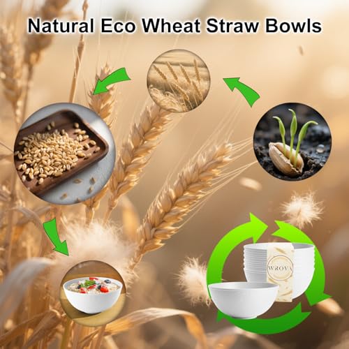 Wheat Straw Bowls for Cereal 40 oz