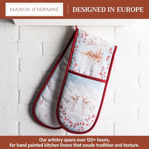 Double Oven Mitts 100% Cotton Double Oven Glove