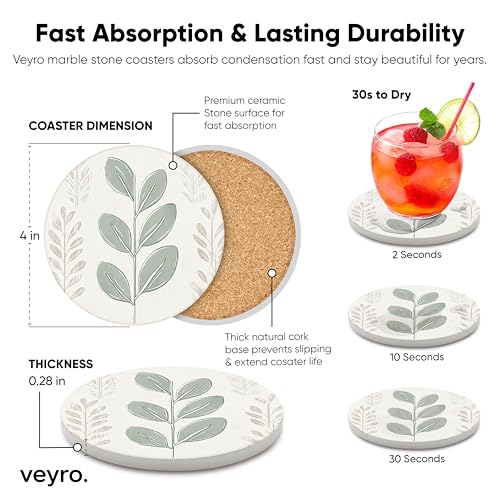 Ceramic Coasters Set of 6 (6 Count)