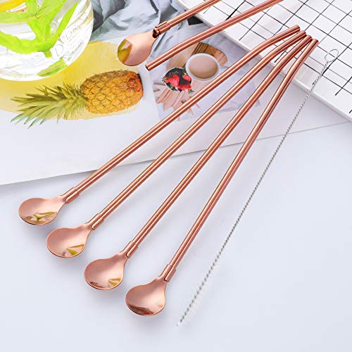 Straw Spoon 8PCS 8.5inch 18 (8 Count)