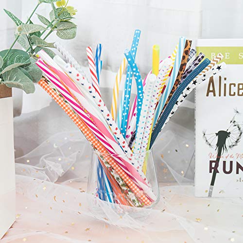 50 Pack Bent Reusable Straws
