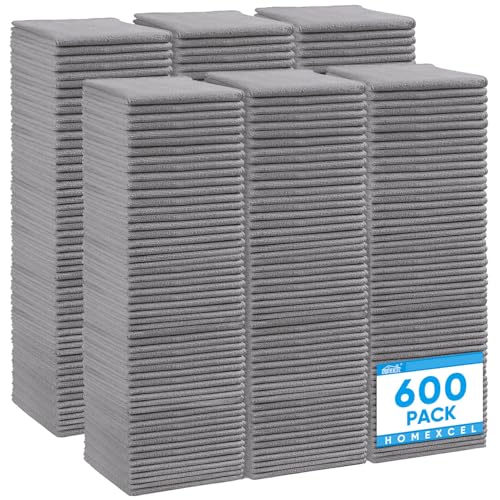 Grey Microfiber Cleaning Cloth 600 Pack (600 Count)