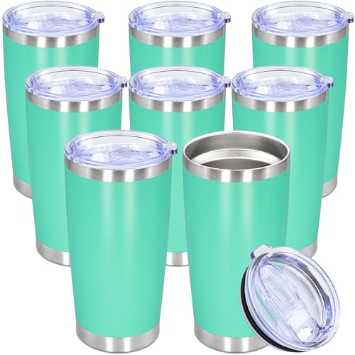 20oz Tumbler Stainless Steel Tumbler Coffee Tumbler with Lid Light Blue