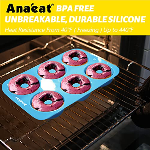3 Pack Donut Pan Silicone Baking Mold (3 Count)