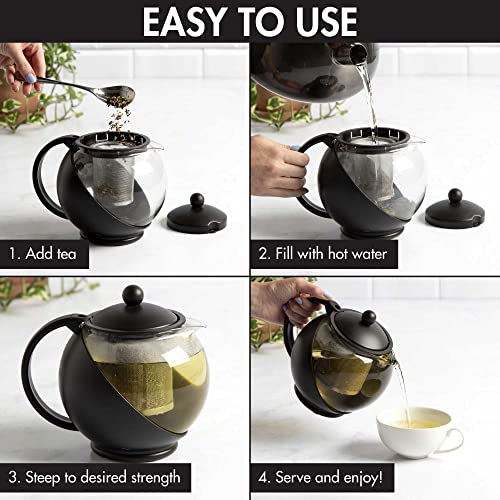 Half Moon Teapot with Removable Infuser (40 Ounce)