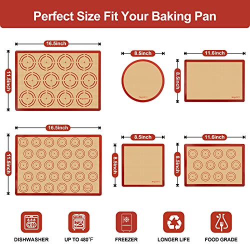 Silicone Baking Mat Set of 6