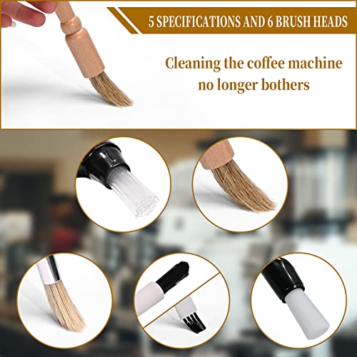 9PCS Coffee Machine Cleaning Brush Grinder Wooden Cleaning Brush Coffee Machine Head Brush Coffee Brush