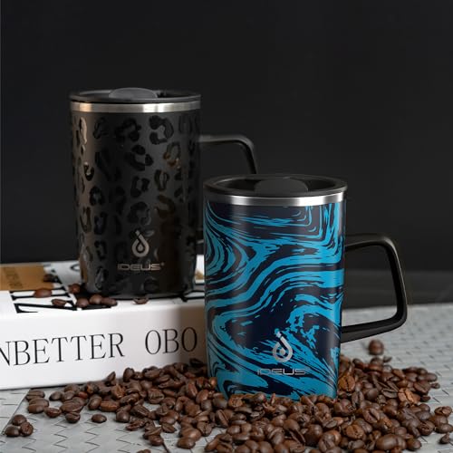 16 oz Insulated Coffee Mug with Lid and Handle