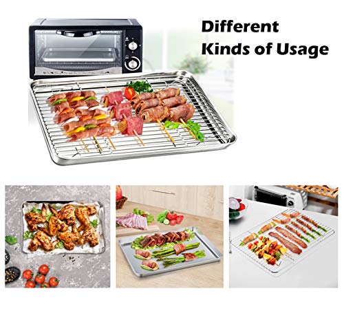 16 + 12.5 + 10.4 + 9 Inch Baking Sheet & Rack