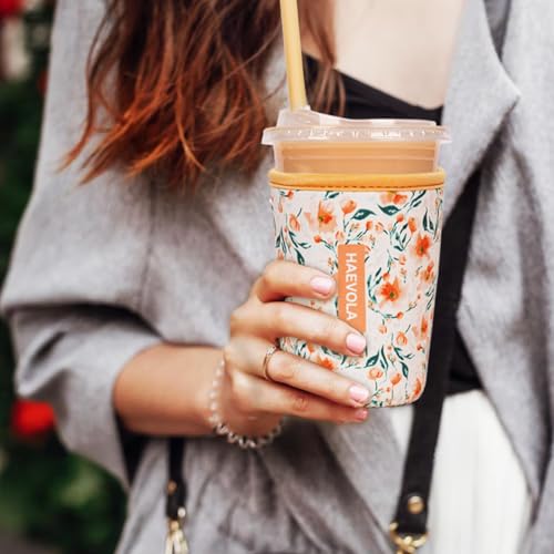 Reusable Insulated Neoprene Iced Coffee Cup Sleeve (3 Count)