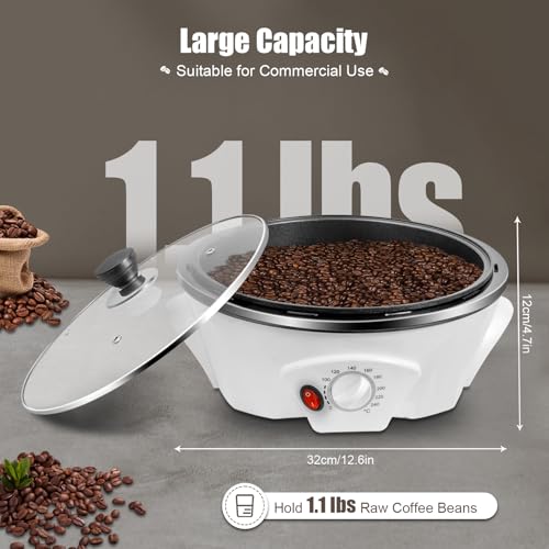 500g Coffee Roaster 800W Electric Coffee Bean Roaster with Non
